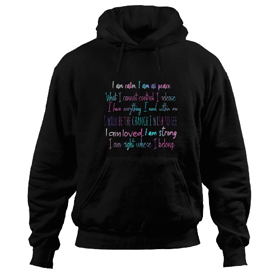 "I am" Self Love Mantra Hoodies