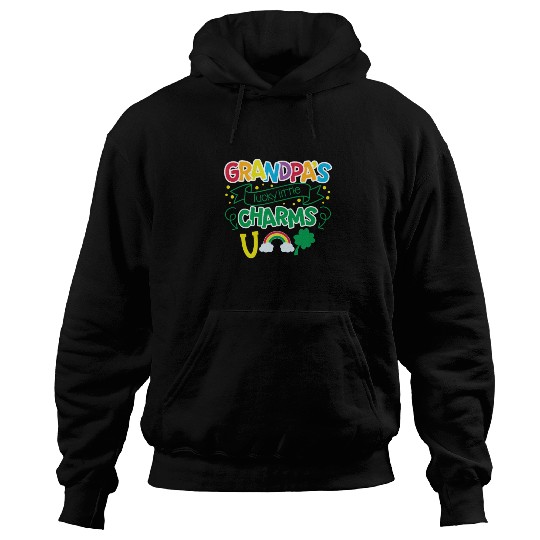 Grandpa's Lucky Little Charms Clover Shamrock Hoodies