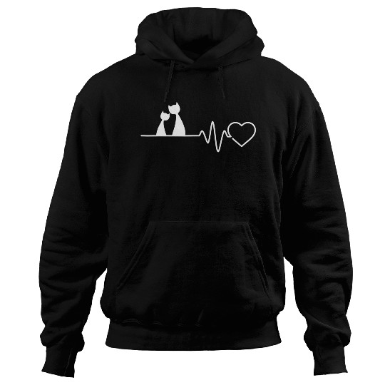 CAT HEARTBEAT Hoodies Heart Beat