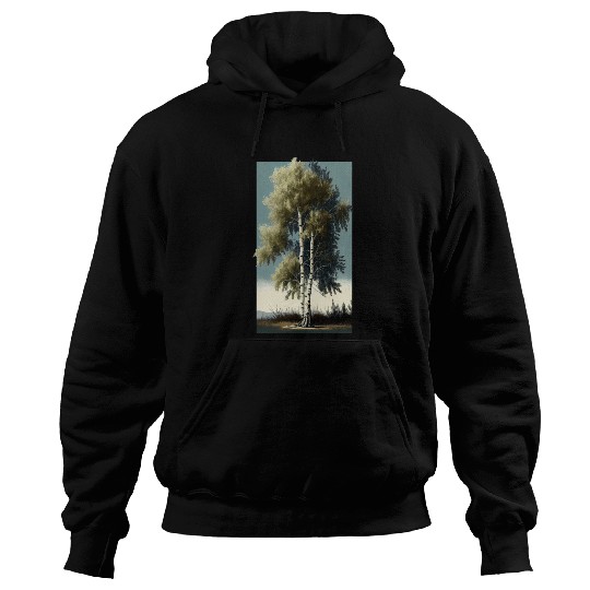 Minimalist Birch Tree Art for Any Home Hoodies