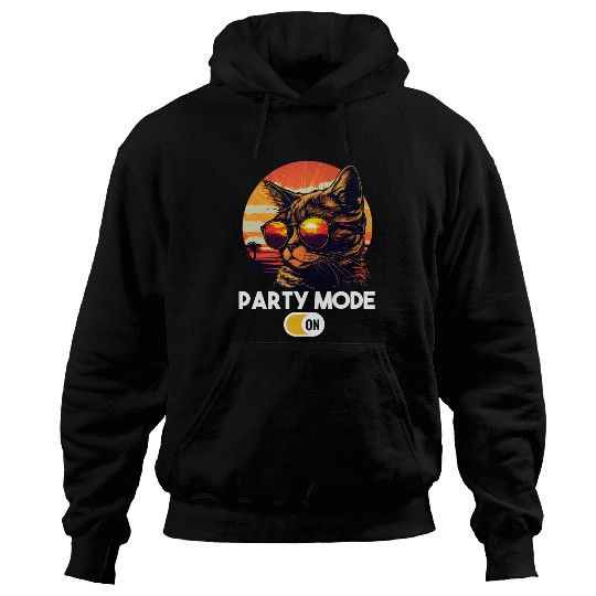 Retro Cat Vintage Sunset 80s 90s Sunglasses Hoodies