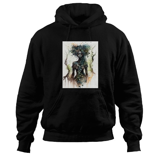 Black Nature Goddess - African American, Woodland Hoodies