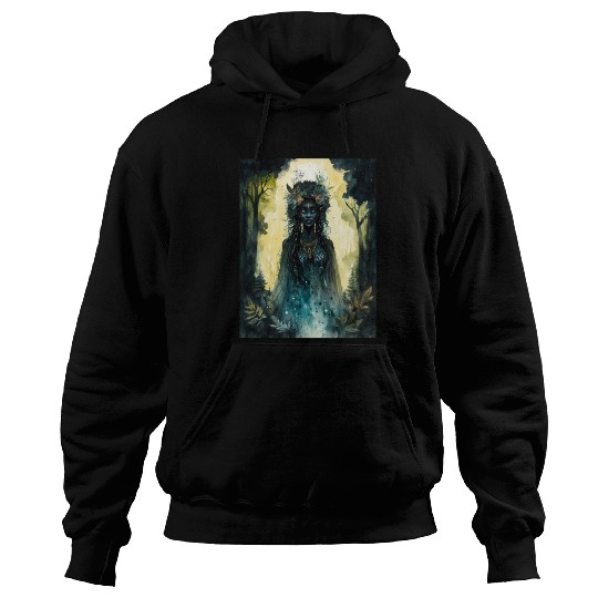 Black Nature Goddess - African American, Woodland Hoodies