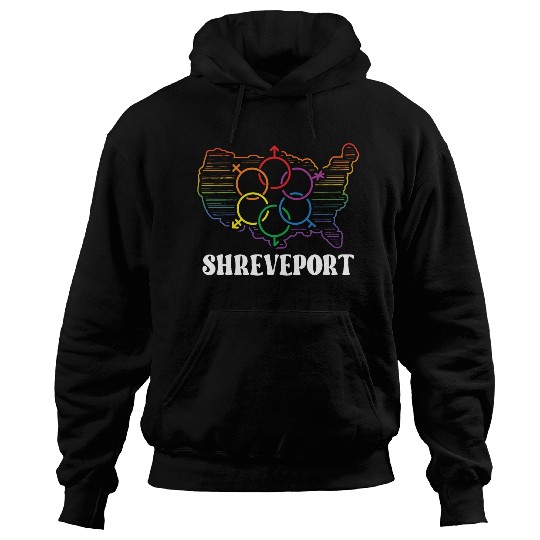 Shreveport Pride Month Pride Flag LGBT Community L Hoodies