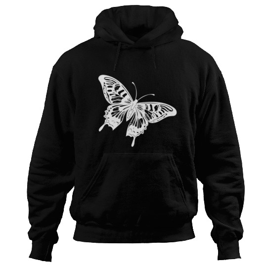 Elegant Vintage Tattoo Butterfly Hoodies