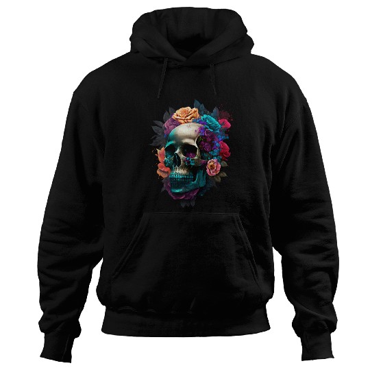 Floral Skull Hoodies