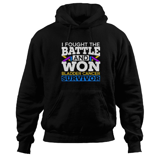 Fought The Battle And Won Bladder Cancer Survivor Hoodies