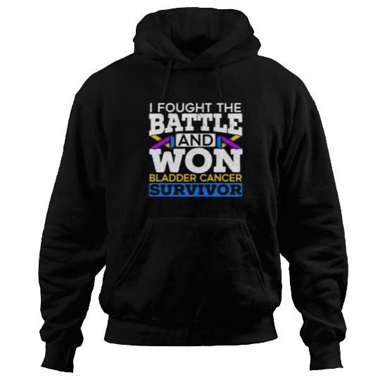 Fought The Battle And Won Bladder Cancer Survivor Hoodies