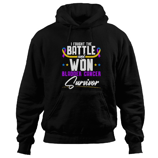 Fought The Battle And Won Bladder Cancer Survivor Hoodies