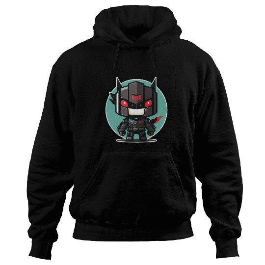 Ninja warrior mech robot kawaii illustration Hoodies