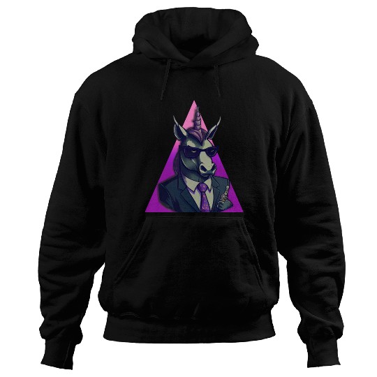 Unicorn Wearing A Suit Hoodies
