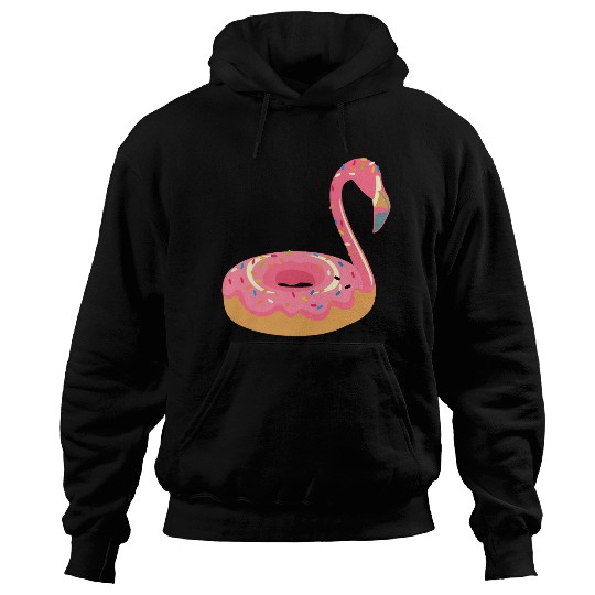 Comic Pink Flamingo Sweet Donut Hoodies