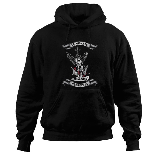 Archangel Saint Michael Protect Us Defend Us Long Hoodies