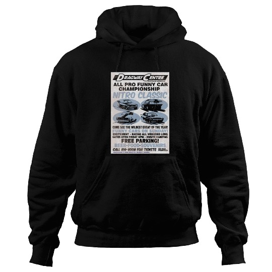 Vintage Hot Rod Classic Drag Racing Poster Hoodies