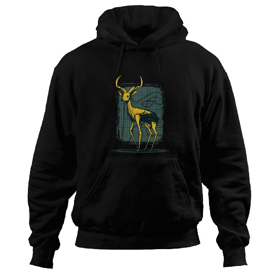Yellow Deer 2 Hoodies
