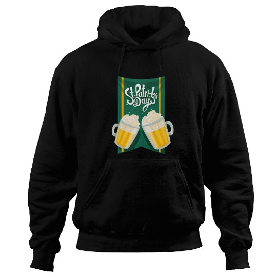 St Patrick's Day and two cups of beer Hoodies