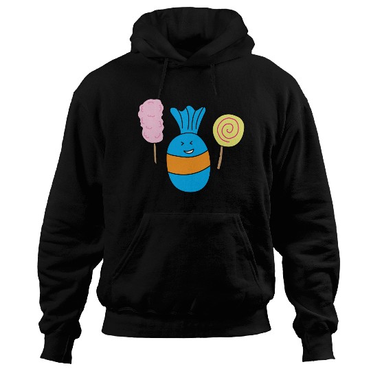 Cute Candy Holding Lollipop And Cutton Candy Hoodies