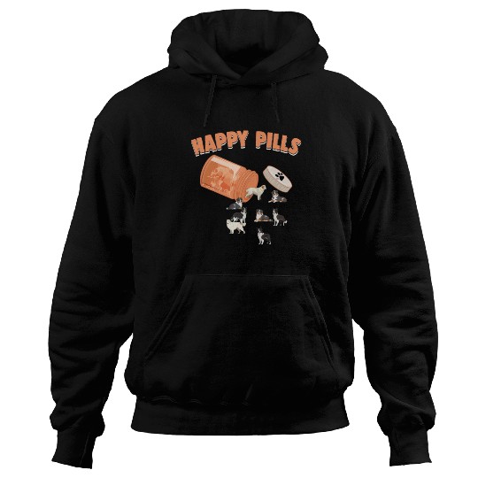 Happy Pills Dogs Funny Farm Animal Lovers Humor Hoodies