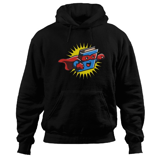 Book Hero Reading Book Lover Comic Book Comics Hoodies