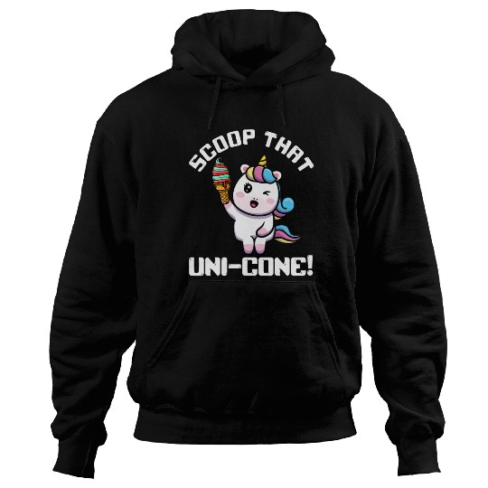 Rainbow Cute Unicorn Ice Cream Lover Mythical Hoodies