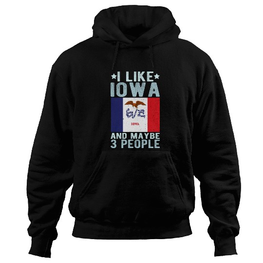 Iowa Flag US State Hoodies
