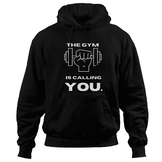 Black Typography Gym Hoodies