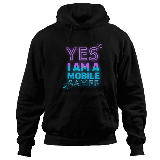 'Yes, I am a Mobile Gamer' - (Blue/Purple) Design Hoodies