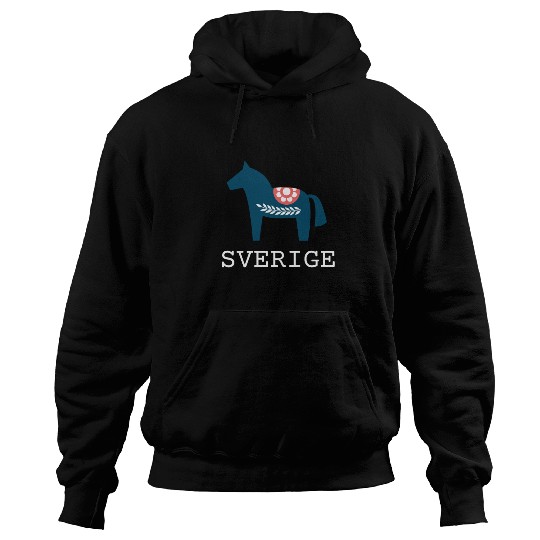 Sverige Sweden Swedish Dala Horse Dalecarlian Hoodies