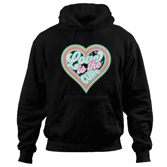 LOVE IS THE CURE (blue) Hoodies