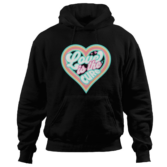 LOVE IS THE CURE (blue) Hoodies