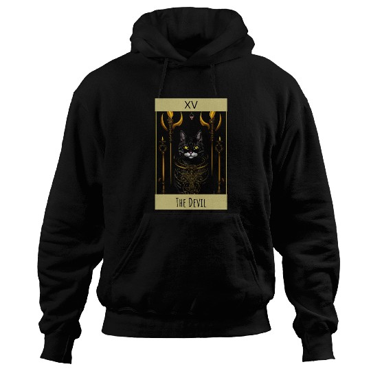 Tarot card the devil cat - readings and astrology Hoodies
