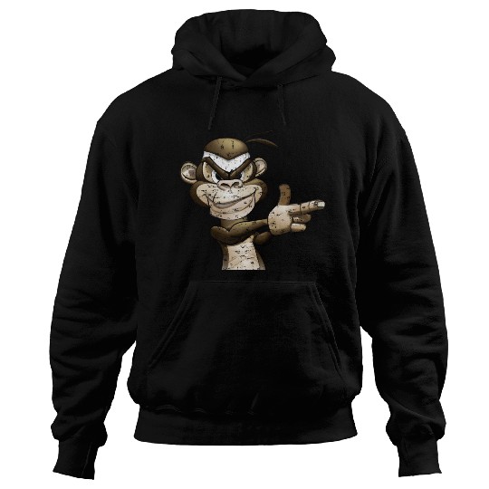 Gangster Monkey Graffity Handgun Hoodies
