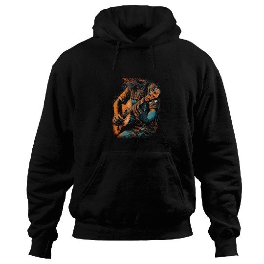 Guitar Player Guitarist Acoustic Music Band Hoodies