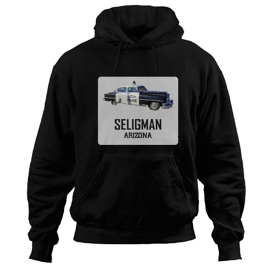 Old car city of Seligman in Arizonna, US Route 66 Hoodies