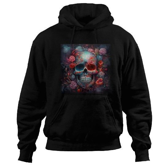 Pastel Flowery Skull Hoodies