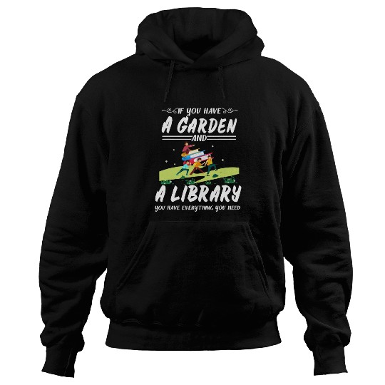 Cute Library Librarian Gardening Hoodies Book