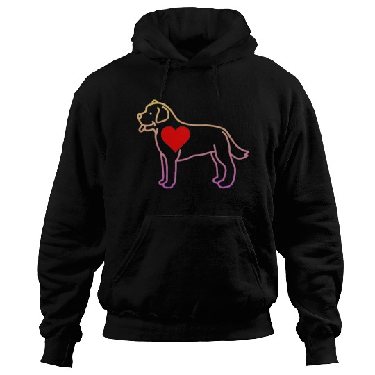 Labrador big heart Hoodies