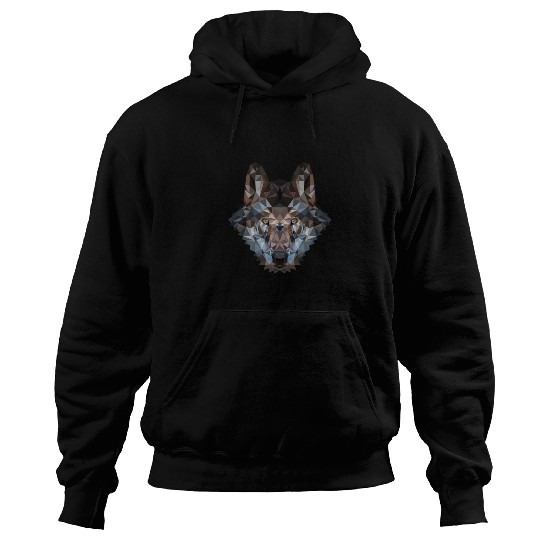 Wolves | Polygon Wolf Head | Low Poly Werewolf Hoodies