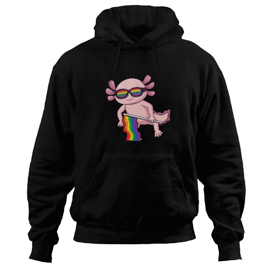Axolotl Gay LGBTQ Rainbow LGBT Pride Month Hoodies