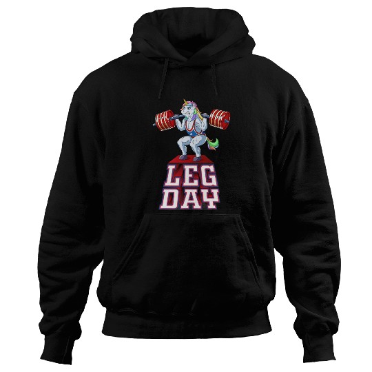 Leg Day unicorn Weight Lifting Squat Gym Training Hoodies