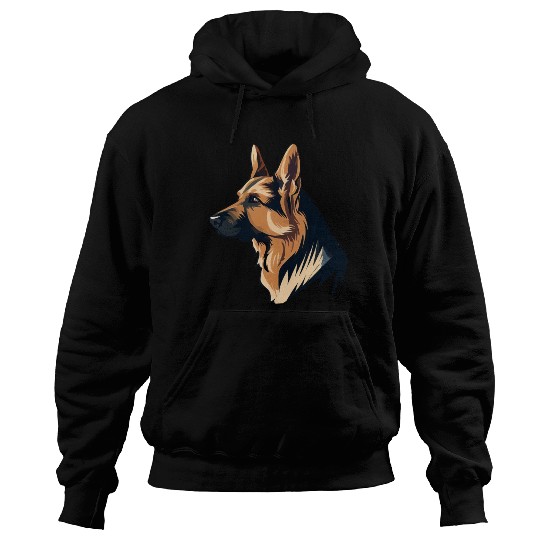 GERMAN SHEPHERD ART PETS PUPPY DOG ANIMALS DRAWING Hoodies