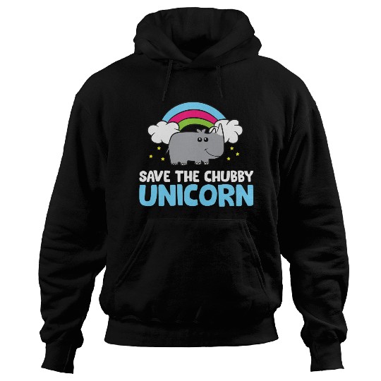 Save The Chubby Unicorn Rhinoceros Cute Rhino Hoodies