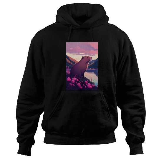 Capybara Nature Capibara Hoodies