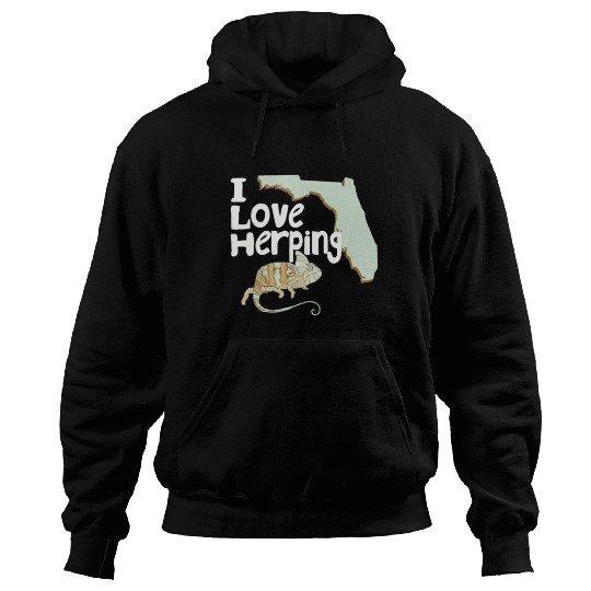 Florida Chameleon I Love Herping Hoodies