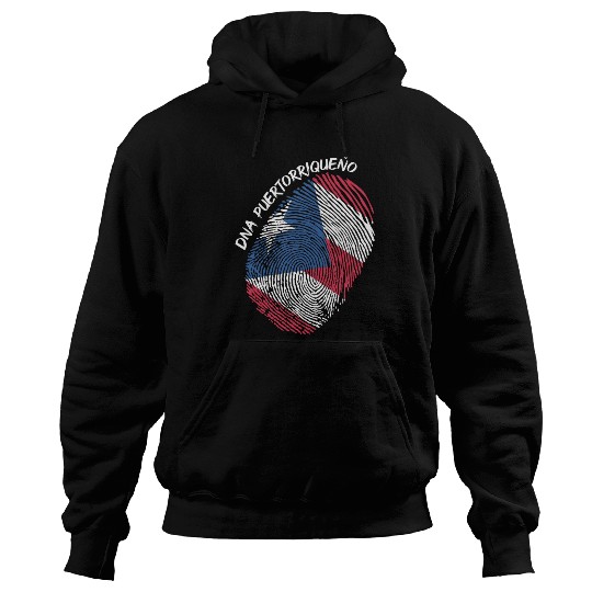 Puerto Rico Flag Fingerprint For Boricua Usa Fans Hoodies