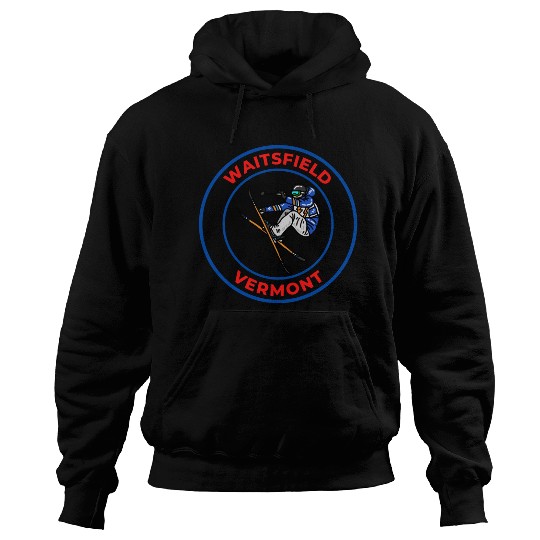 Retro Cool Skiing in Waitsfield Vermont Souvenir Hoodies