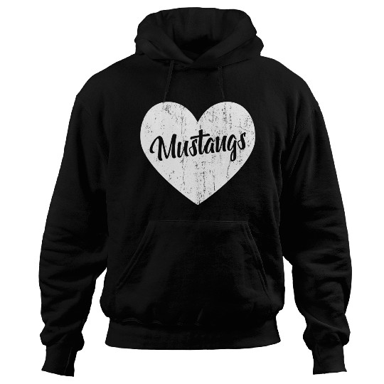 Mustangs School Sports Fan Team Spirit Mascot He Hoodies