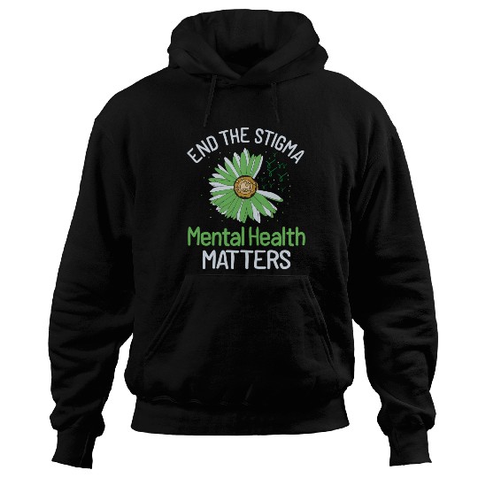 End The Stigma Wear Green Mental Health Awareness Hoodies