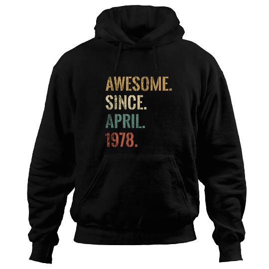 44Th 44 Awesome Since April 1978 Hoodies