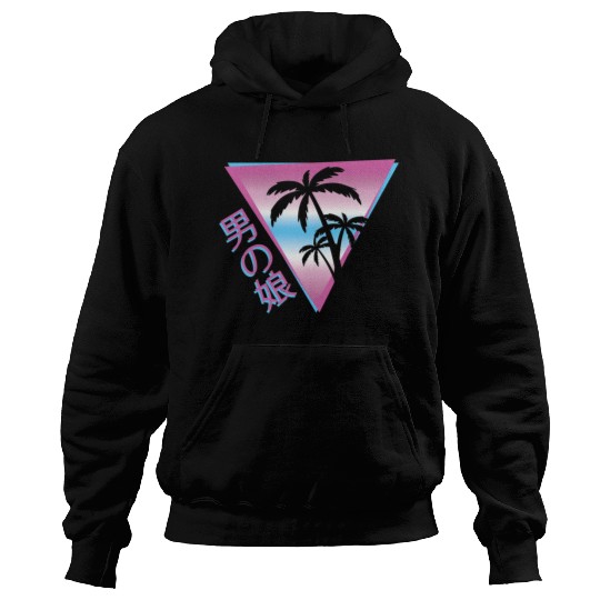 Femboy 80S 90S Palm Tree Japanese Vaporwave Aesthe Hoodies